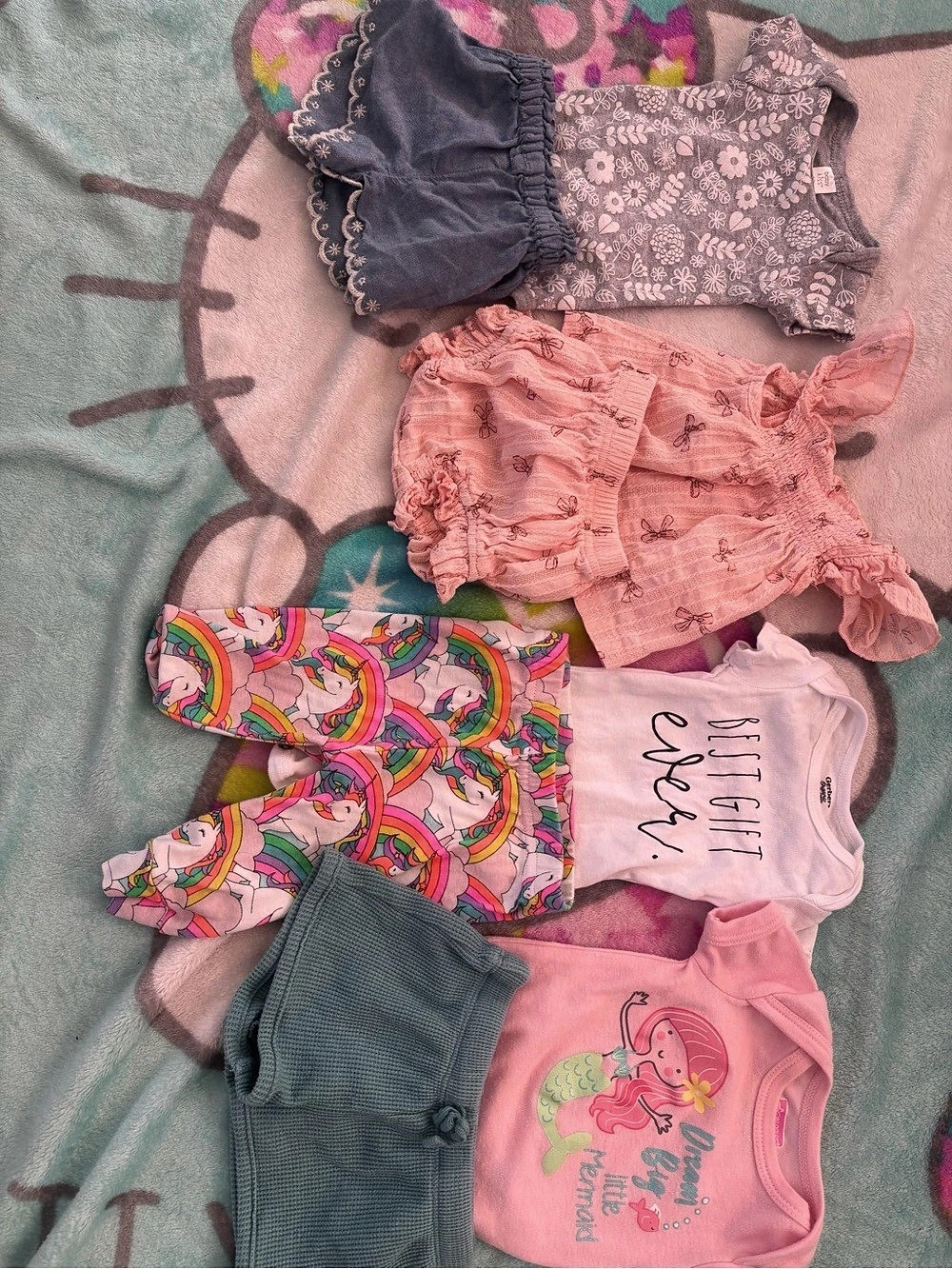 Gerber Baby Girl Clothing Lot in Pink & Blue